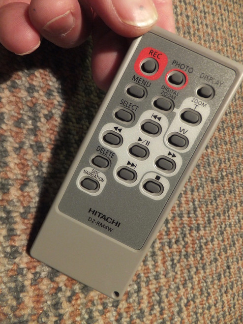 Hitachi DZ-RM4W DZRM4W DVD Camera Camcorder Remote Control HL11436 DZMV730 DZGX20 DZGX3100 DZGX3200 DZGX3300