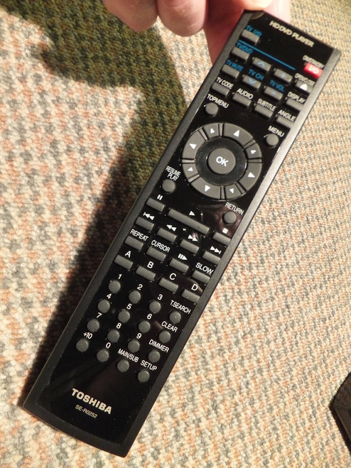 Toshiba SE-R0252 SER0252 HD DVD Player TV Remote Control P000477490 HD-E1 HD-EP10 HE-XE1