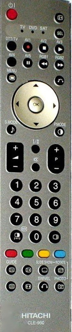 Hitachi TV DVD Remote Control CLE-960 CLE960 HL02334 HL02125 HL02121 for 32LD7800TA 32PD7800TA 37PD7800TA 42PD7800TA 42PD7500