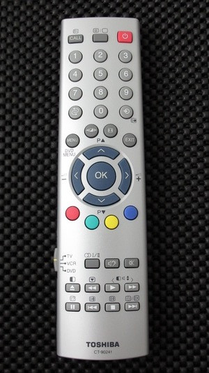 Toshiba TV DVD VCR Remote Control CT-90241 CT90241 23306638 for 32WL58A 37WL58A 42WL58A etc