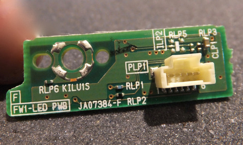 Hitachi 42PD960DTA and 42PD7800TA Plasma TV Remote Receiver Sensor FW1-LED PWB PCB Board JA07384