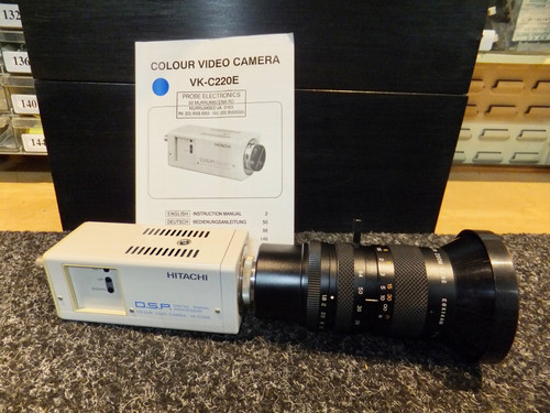 Hitachi VK-C220E Colour Video Security CCTV Camera with Fujinon 7083981 E6X14AM Professional TV Zoom Lens