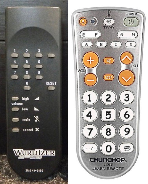 Wurlitzer OMT 1015 45 Vinyl  Jukebox Juke Box Replacement Remote Control SMD 41-0150