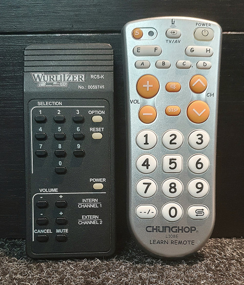 Wurlitzer RCS-K 0059745 CD Juke Box Jukebox and Wurlitzer Princess (OMT) CD Jukebox with K99 Amplifier, etc. Replacement Remote Control.