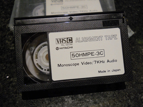 Hitachi VHS-C 7kHz Audio Alignment Tape 50HMPE-3C PAL/SECAM Monoscope Video Cassette