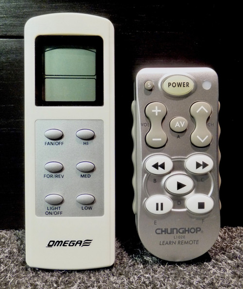Omega Ceiling Fan Remote Control Replacement Version V1 for Colorado, Boston, Texas, Seattle, Apollo, Madrid, New Yorker, Havana models