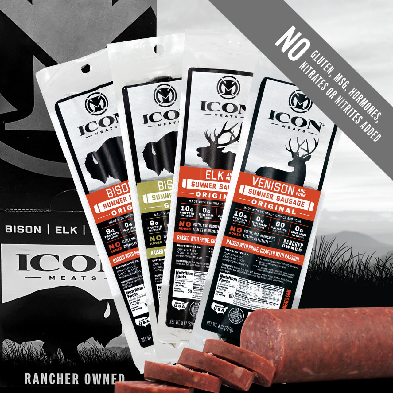 ICON Summer Sausage Sampler Box (4 packs)