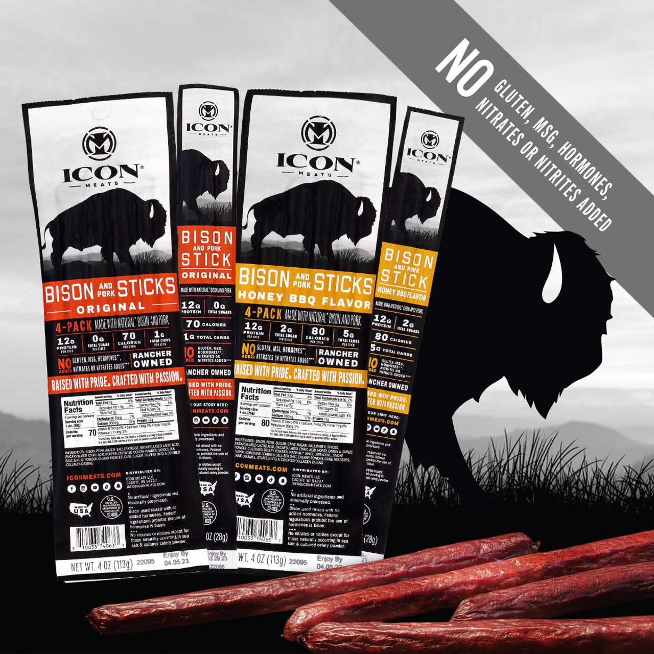 Bison Meat Stick Sampler Pack