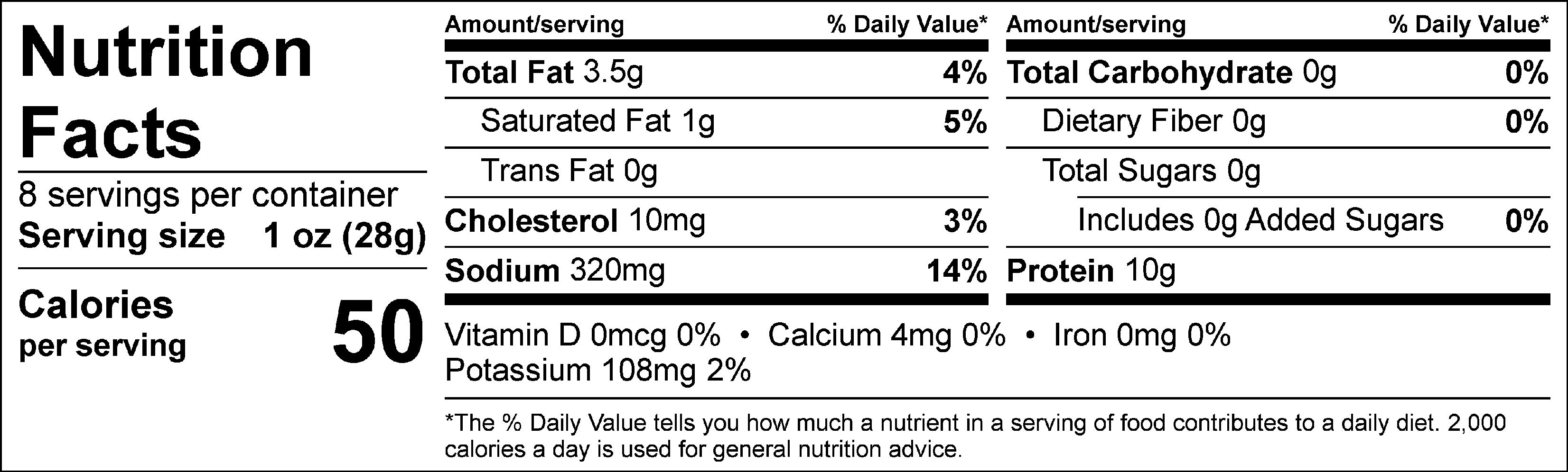 ICON Meats 8 oz Original Elk Summer Sausage Nutrition Facts