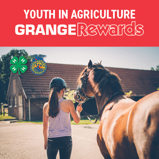 Youth in Agriculture GrangeRewards program graphic