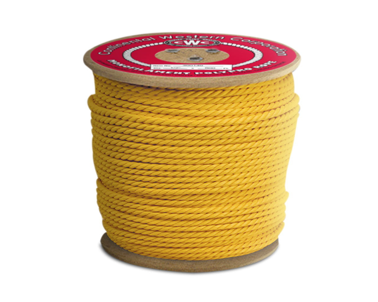 Continental Western Corporation 3/8 Yellow Polypropylene Rope
