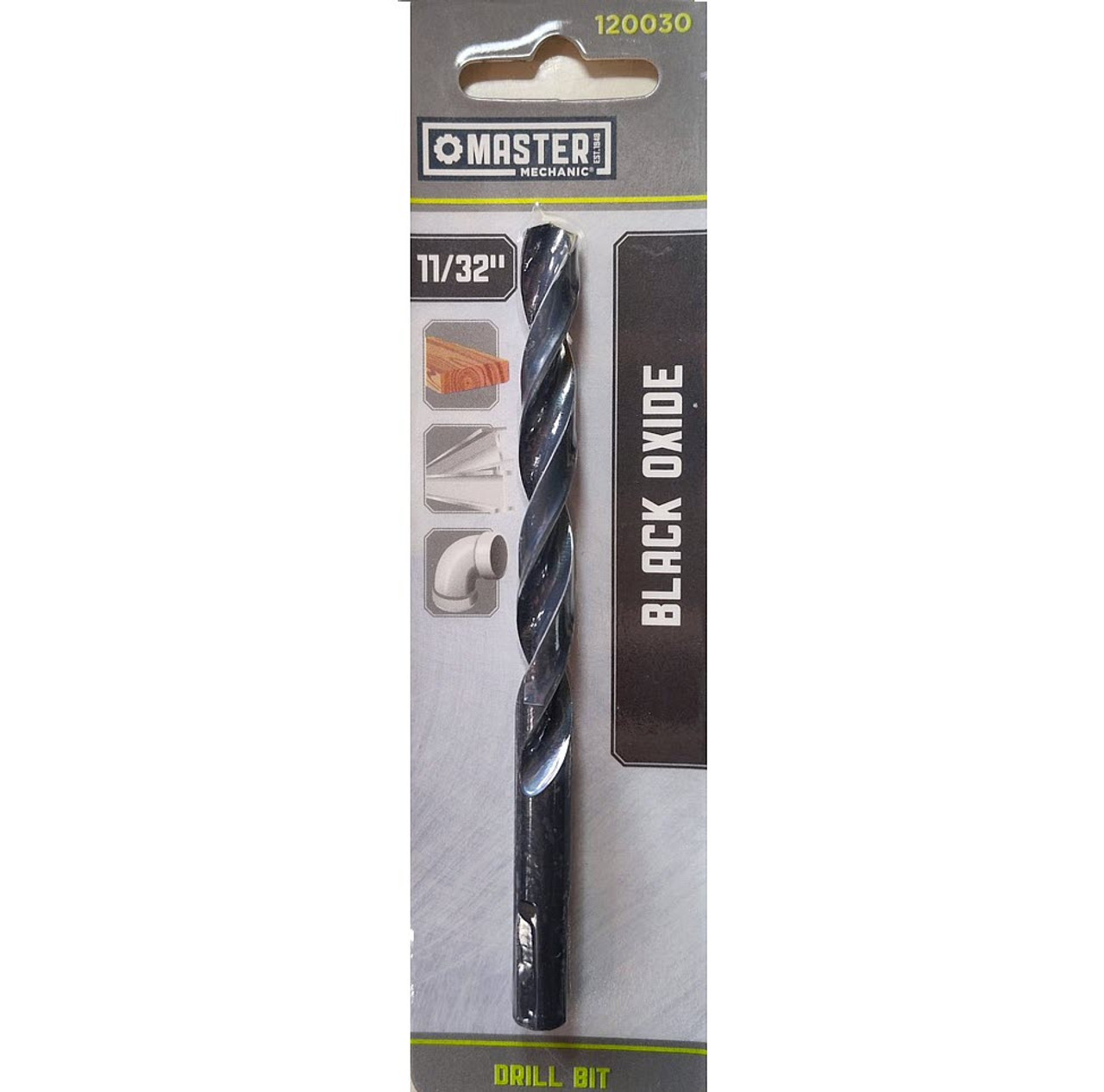 Master Mechanic Oxide Jobber Length Drill Bit - Black
