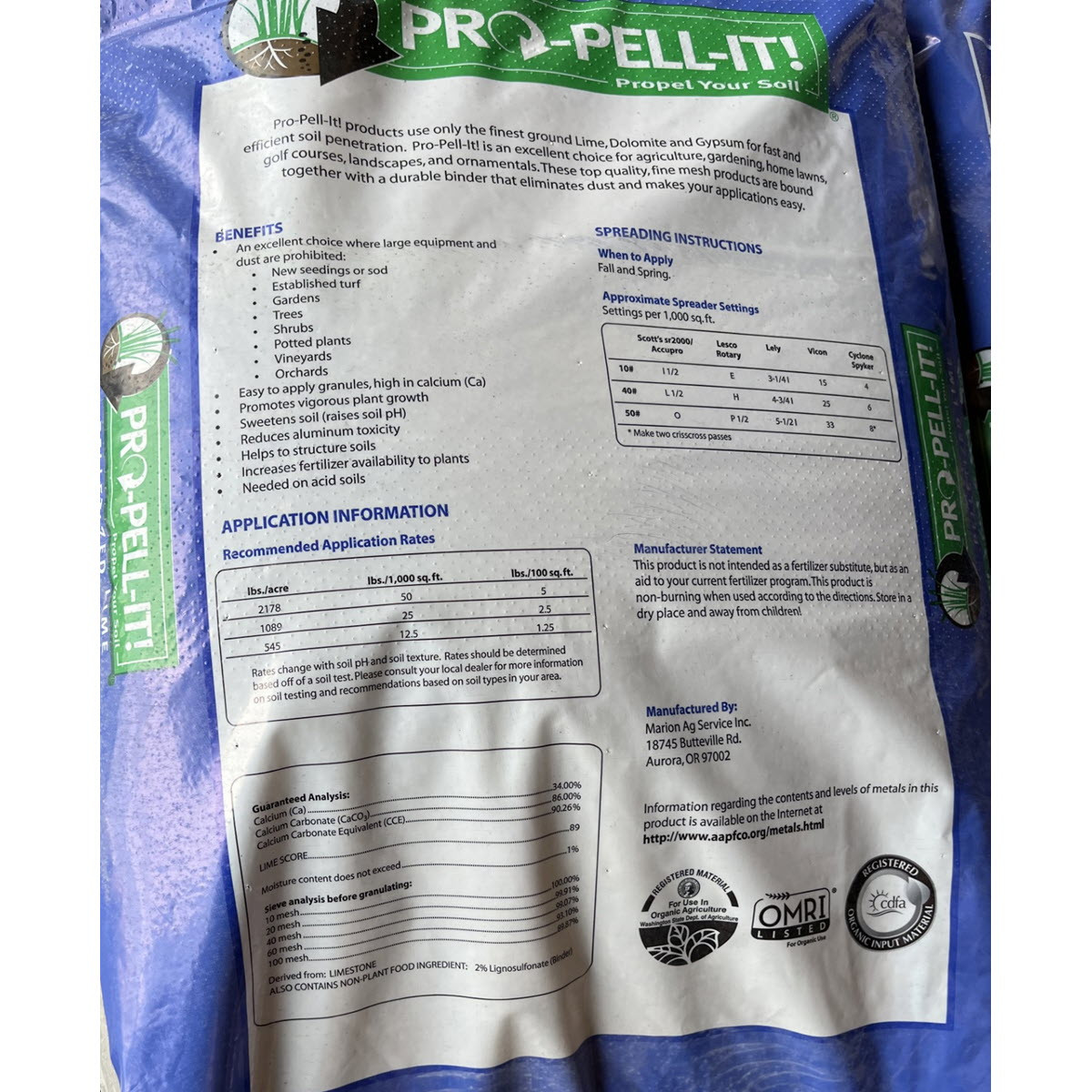 Art Wilson Co. Standard Prilled Limestone SGN 260 50 lb