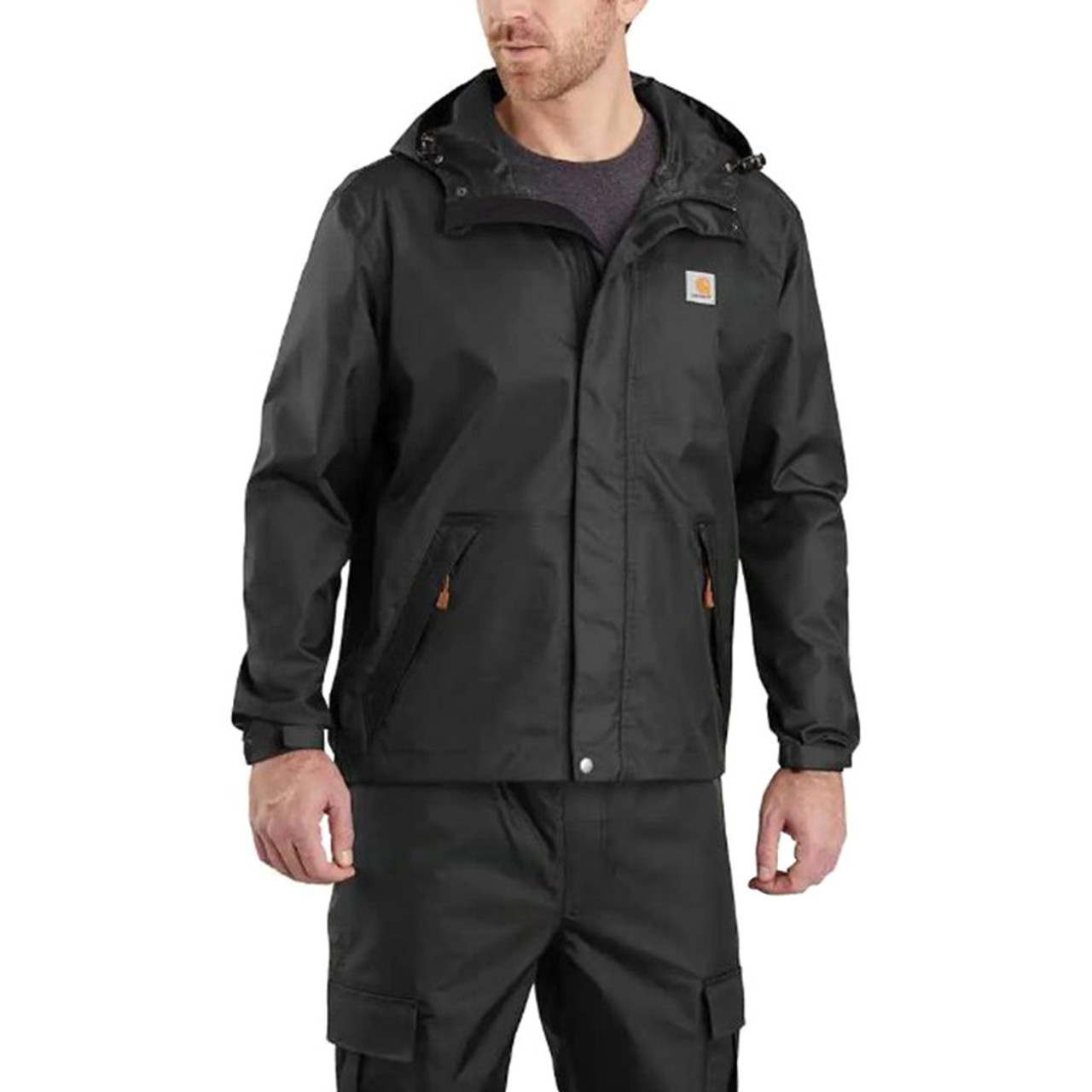 Carhartt Men's Black Storm Defender Loose Fit Midweight Jacket