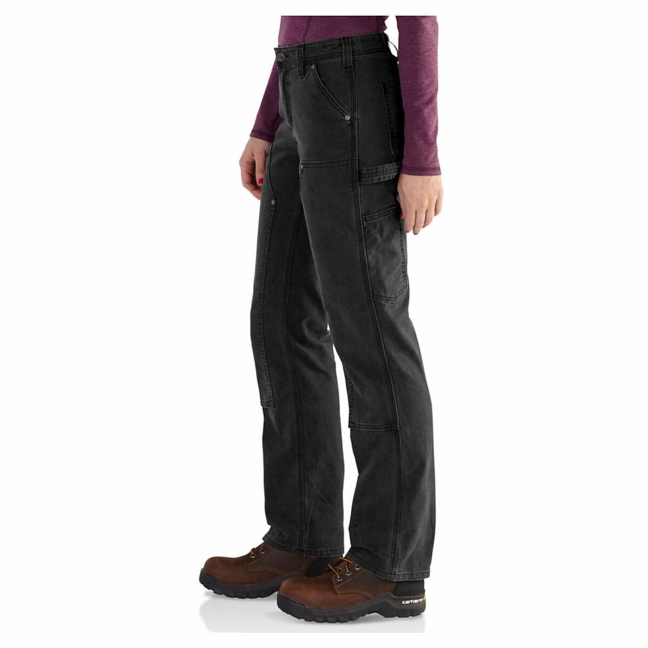 Carhartt Women's Size Slim Fit Crawford Pant, Black, 10 Tall