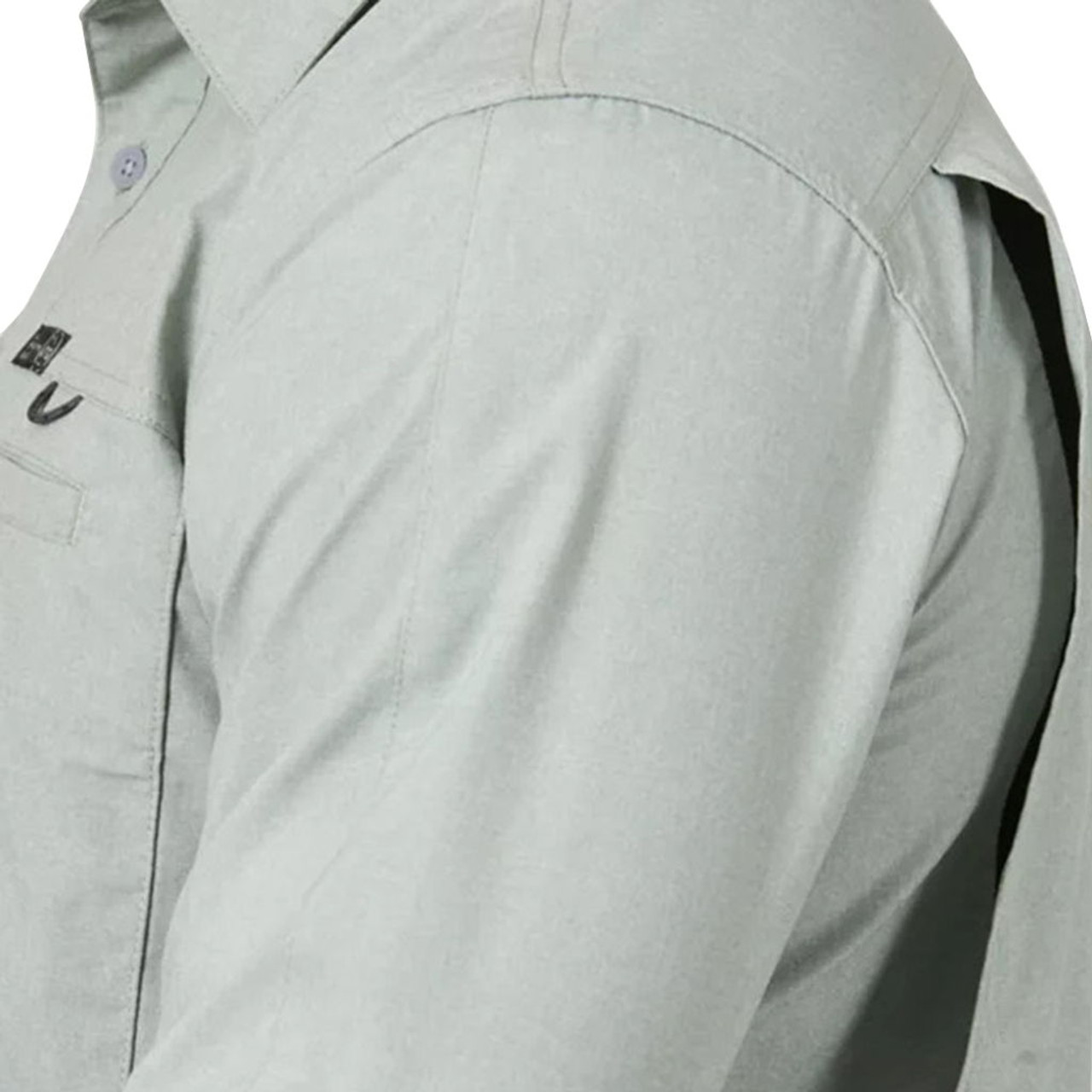 Wrangler Men's ATG Long Sleeve Fishing Button-Down Shirt - Gray XXL