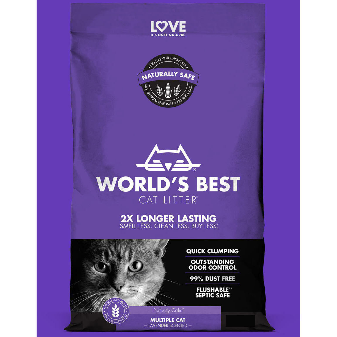 World's Best Cat Litter Multiple Cat Lavender Scented Clumping Litter lb