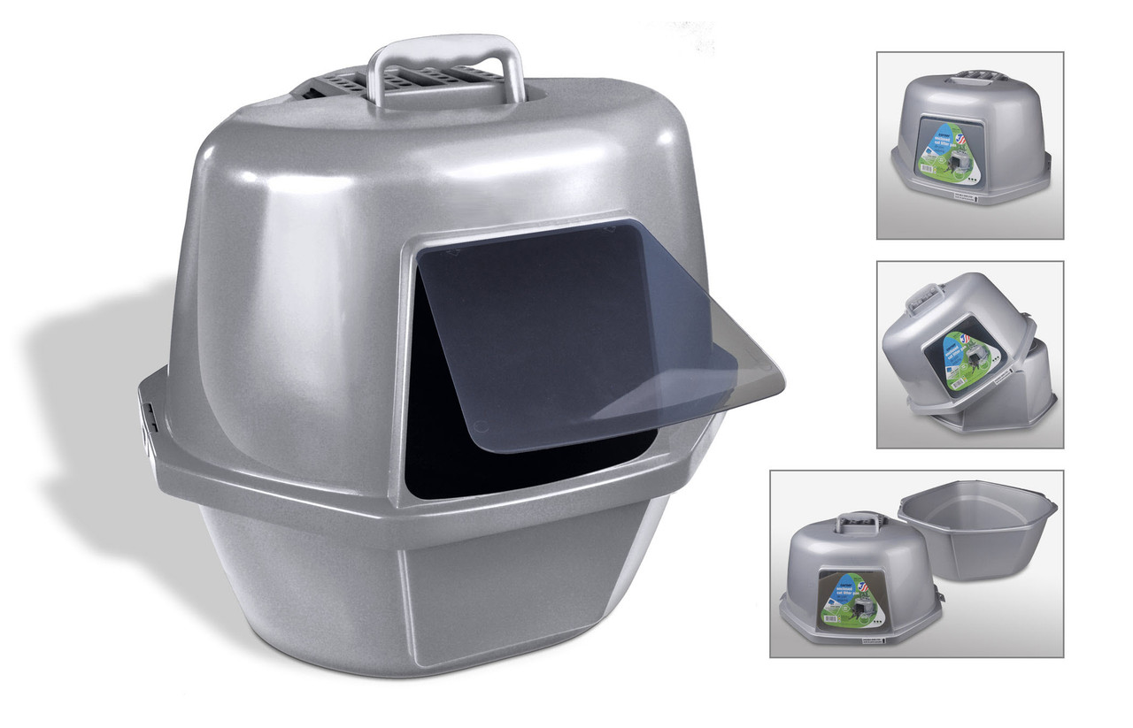 Vanness Enclosed Cat Litter Pan Large