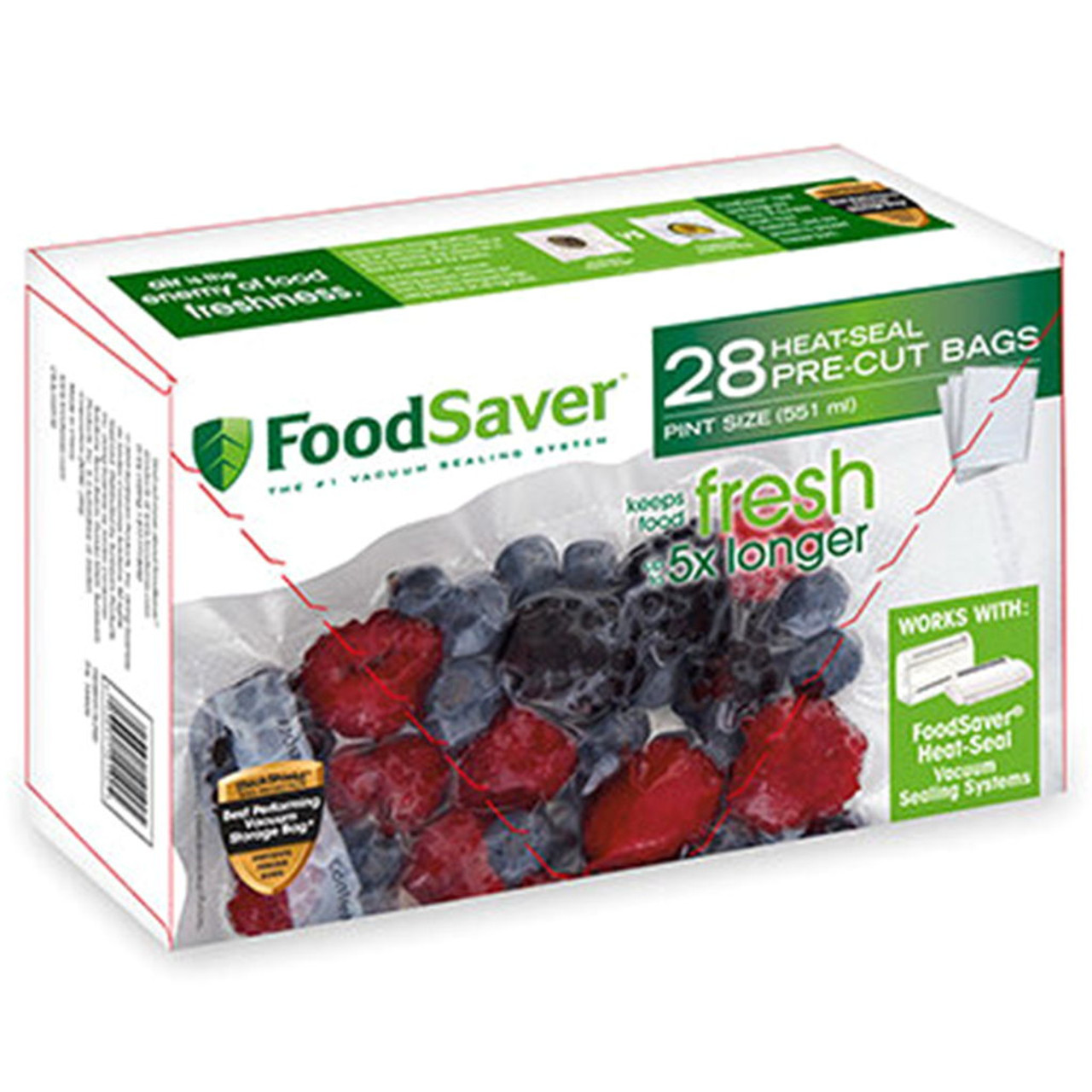 Foodsaver Vacuum-Seal Bags, Pint, 28-Count