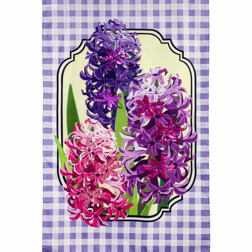 Evergreen Enterprises Hyacinths House Applique Flag