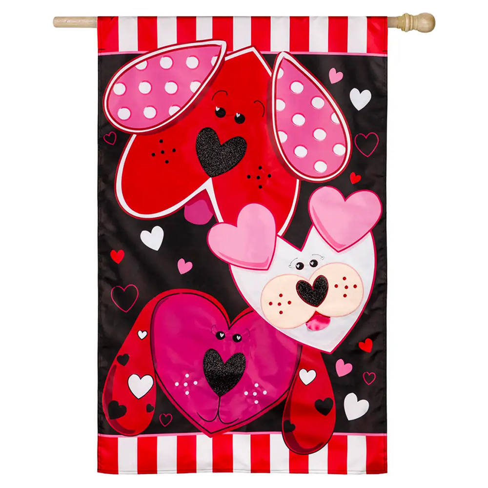 Evergreen Enterprises Puppy Love House Applique Flag