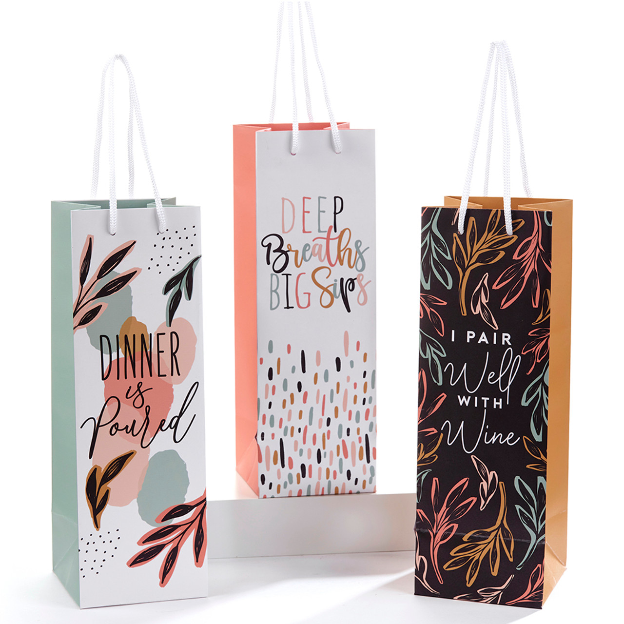 7 Wine Gift Bags – Purple Ladybug