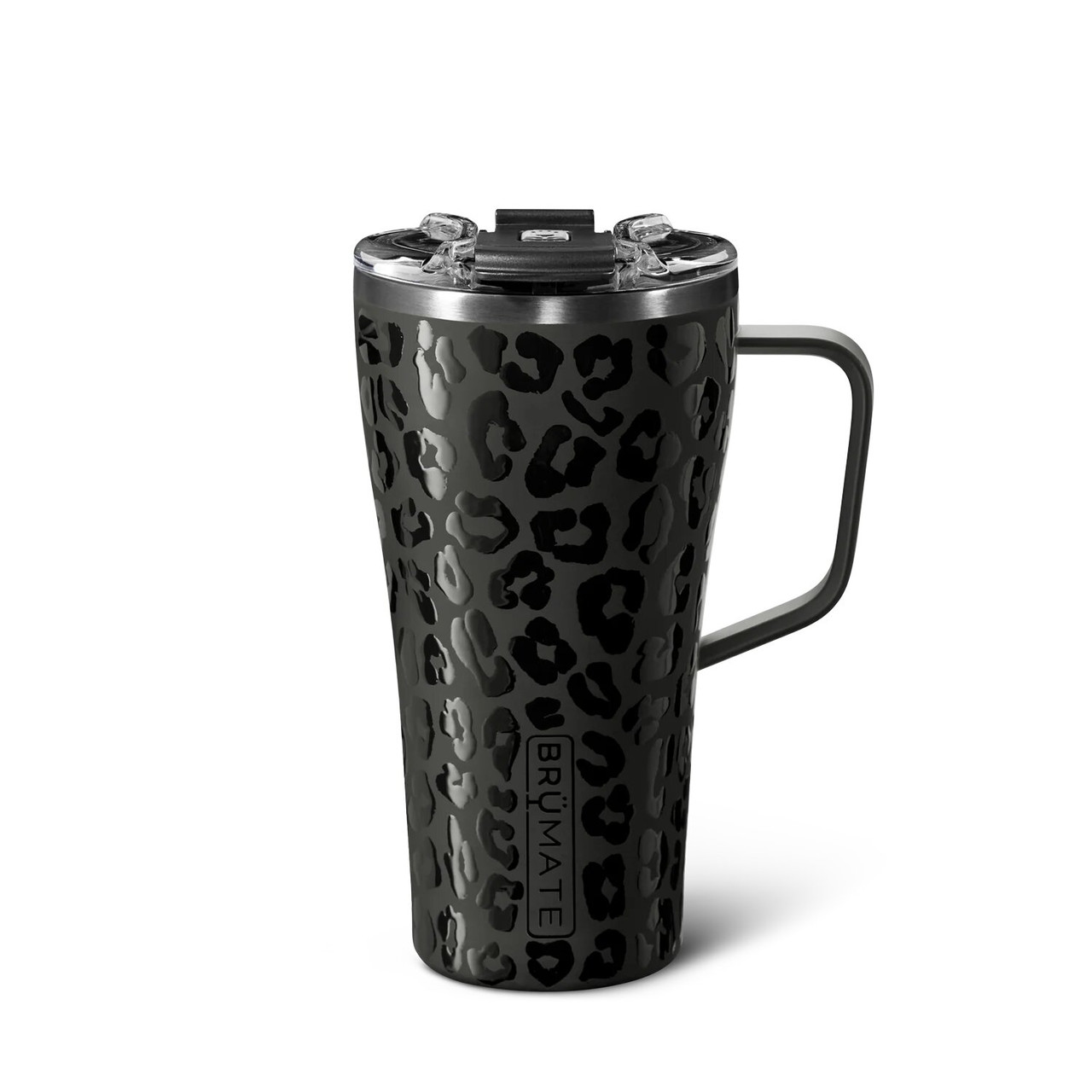 BruMate toddy mug onyx leopard