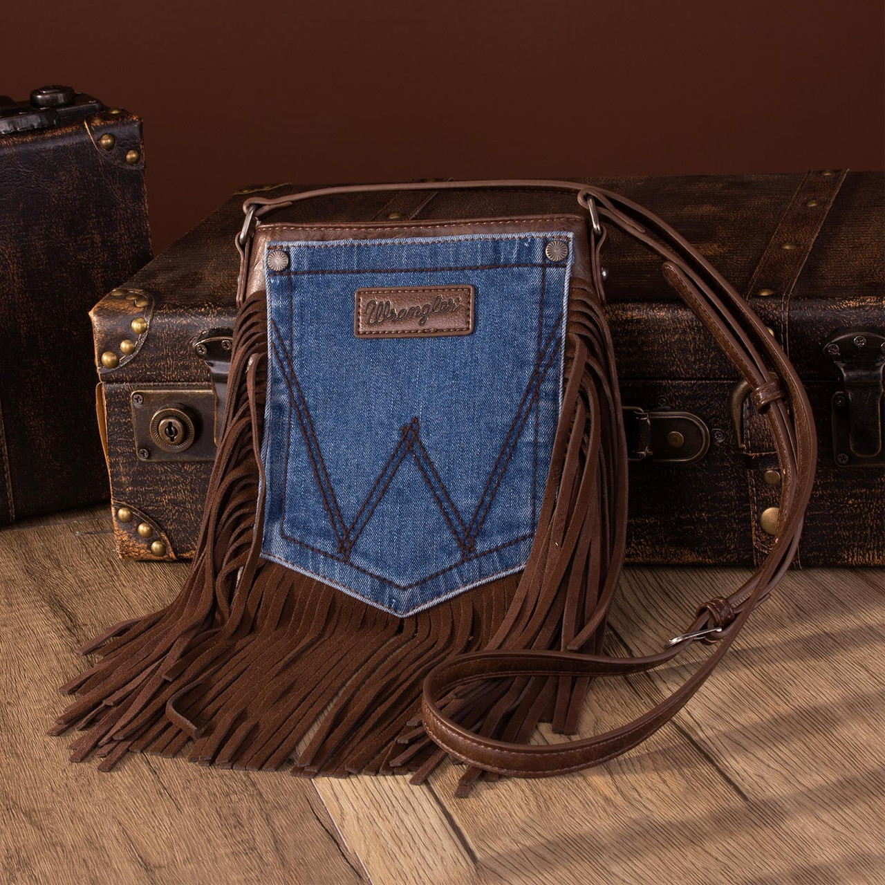 MZ Wallace Raffia With Denim Small Raffia Tote