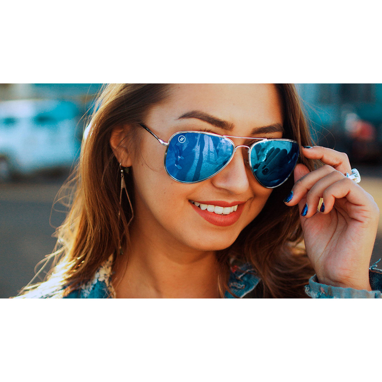 Blue Mirror Blue Full Rim Wayfarer Vincent Chase Polarized ATHLEISURE VC  S14461-C9 Sunglasses