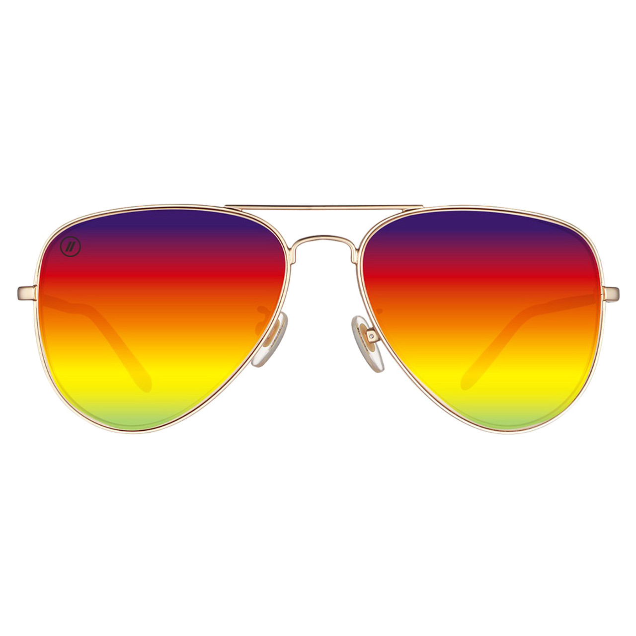 Aviator Sunglasses With Silver Frame And Dark Tint Lens Unisex - Blue -  CI125Q8ZHPF
