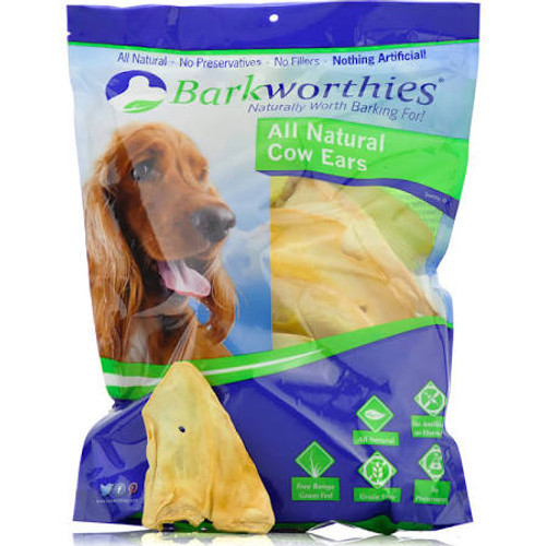 Barkworthies Cow Ears for Dogs 10 pk