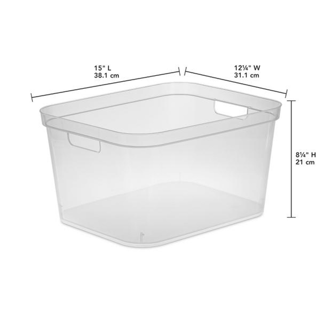 Sterilite Tall Storage Bin - Clear - Grange Co-op