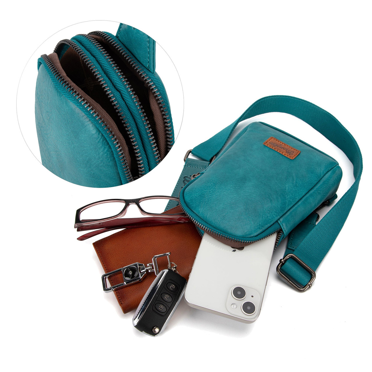 Wrangler Women's Crossbody/Chest Bag/Sling Bag - 5-1/2