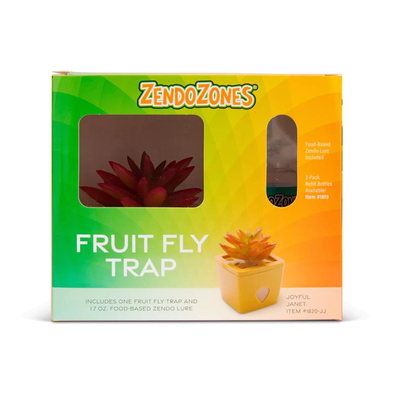 Zendozones Fruit Fly Trap Succulent - Terracotta Assorted