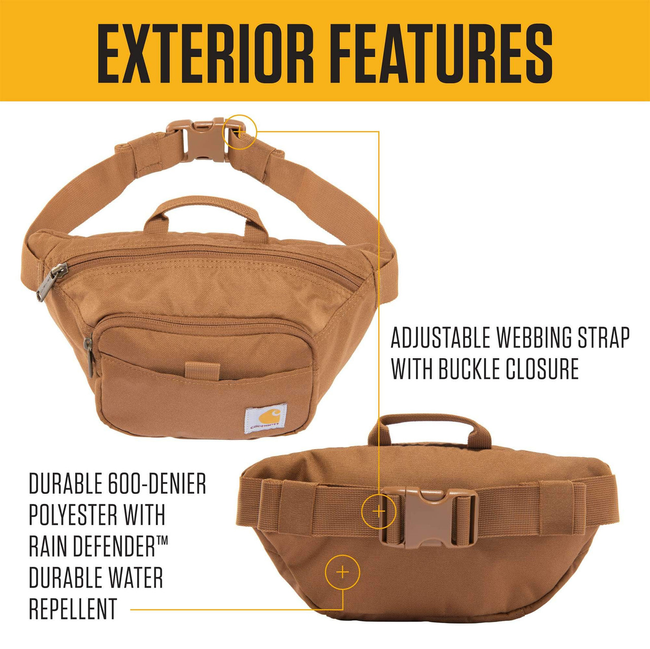 Carhartt Unisex Rain Defender Classic Waist Pack - 12