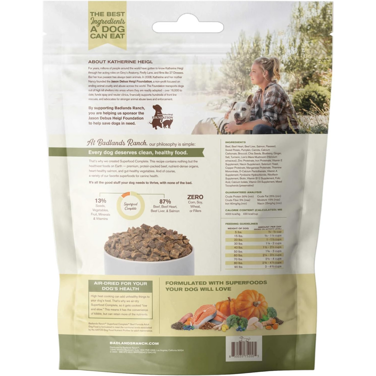 Badlands Ranch Superfood Complete Air Dried Dog Food Beef Formula