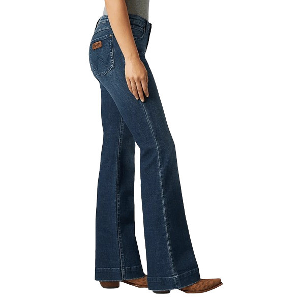 Wrangler Women's Mae Mid Rise Wide Leg Trouser Jean Sophia