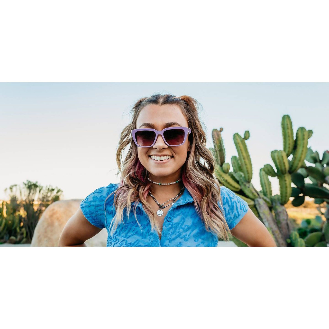 Blenders lavender Lilly sunglasses! Lavender Lilly Cat Eye Sunglasses - Purple Frame with  main image 2