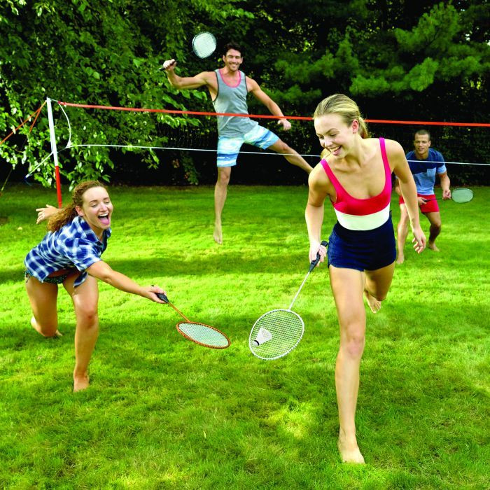 EarthMix セット Franklin Starter Outdoor Badminton Set - 20'-1-1/2'