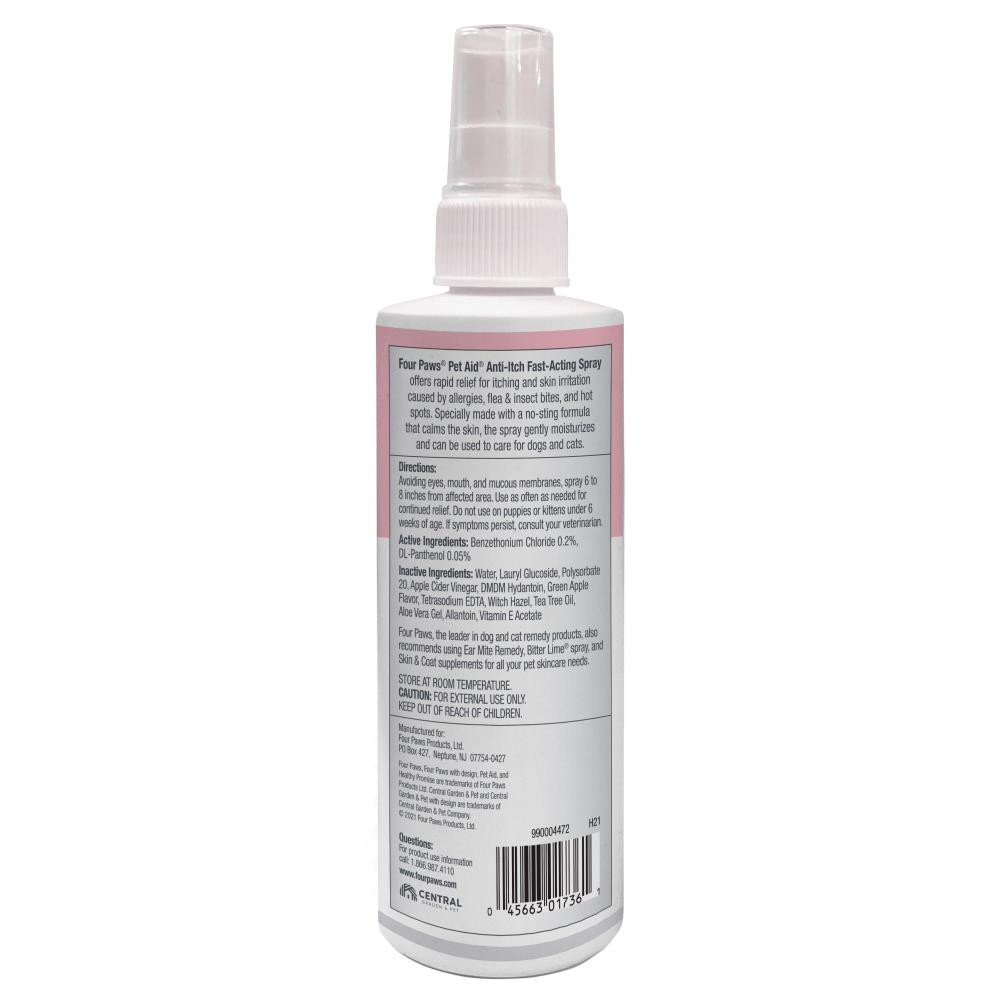 Four Paws Healthy Promise Pet Aid Fast-Acting Anti-Itch Spray for