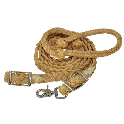 Showman Whip 19170 - Fouet Over And Under Nylon Ciré Bleu - Barrel Racers