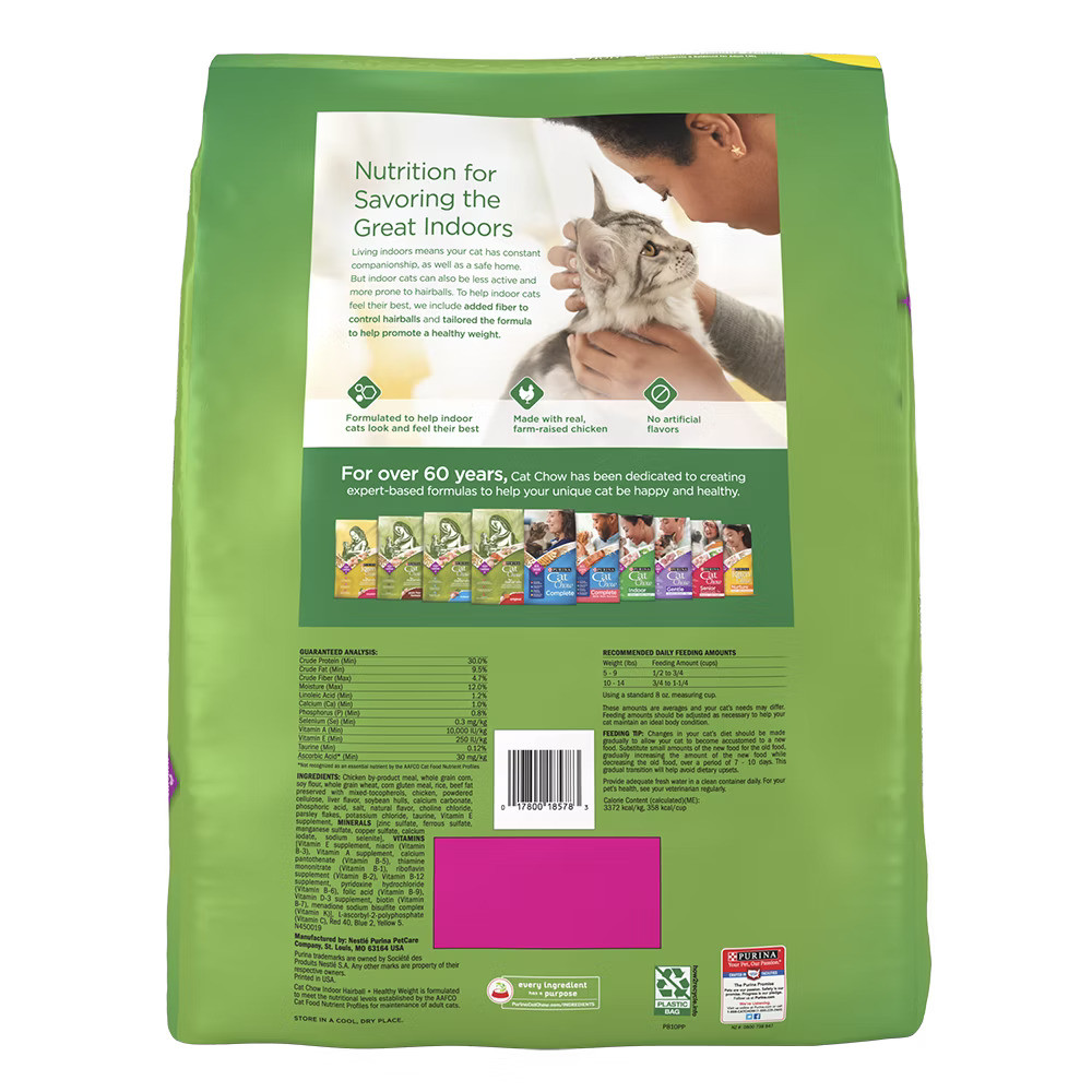 Purina Natural Fiber Indoor Cat Chow Dry Cat Food 15 lb