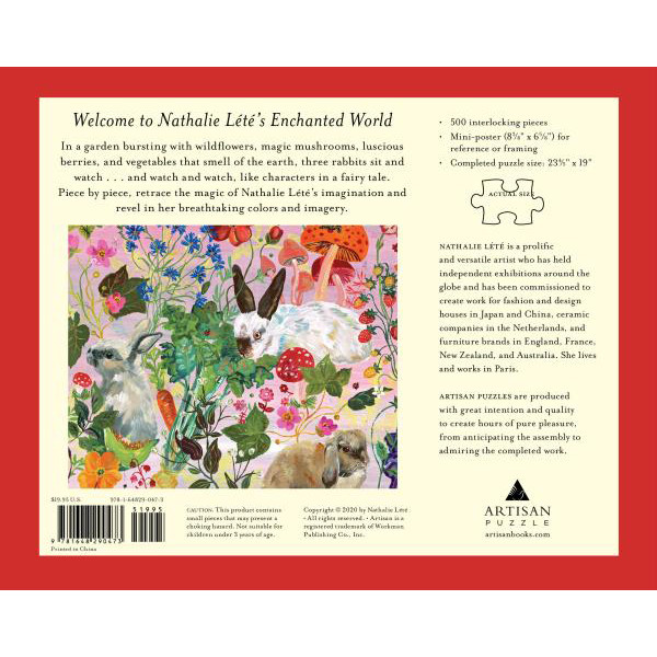 【新品•希少】ナタリーレテ パズル 5点 日本未発売 Nathalie Lete Artisan Nathalie Lété Rabbits Puzzle - 500 pcs