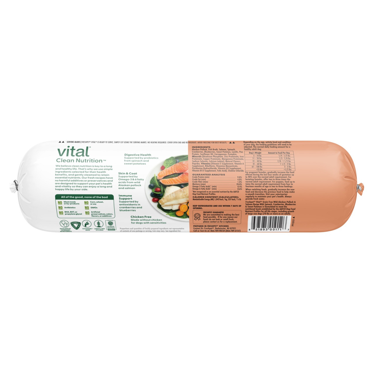 Freshpet Vital Grain-Free Wild Alaskan Pollock & Salmon Dog Food