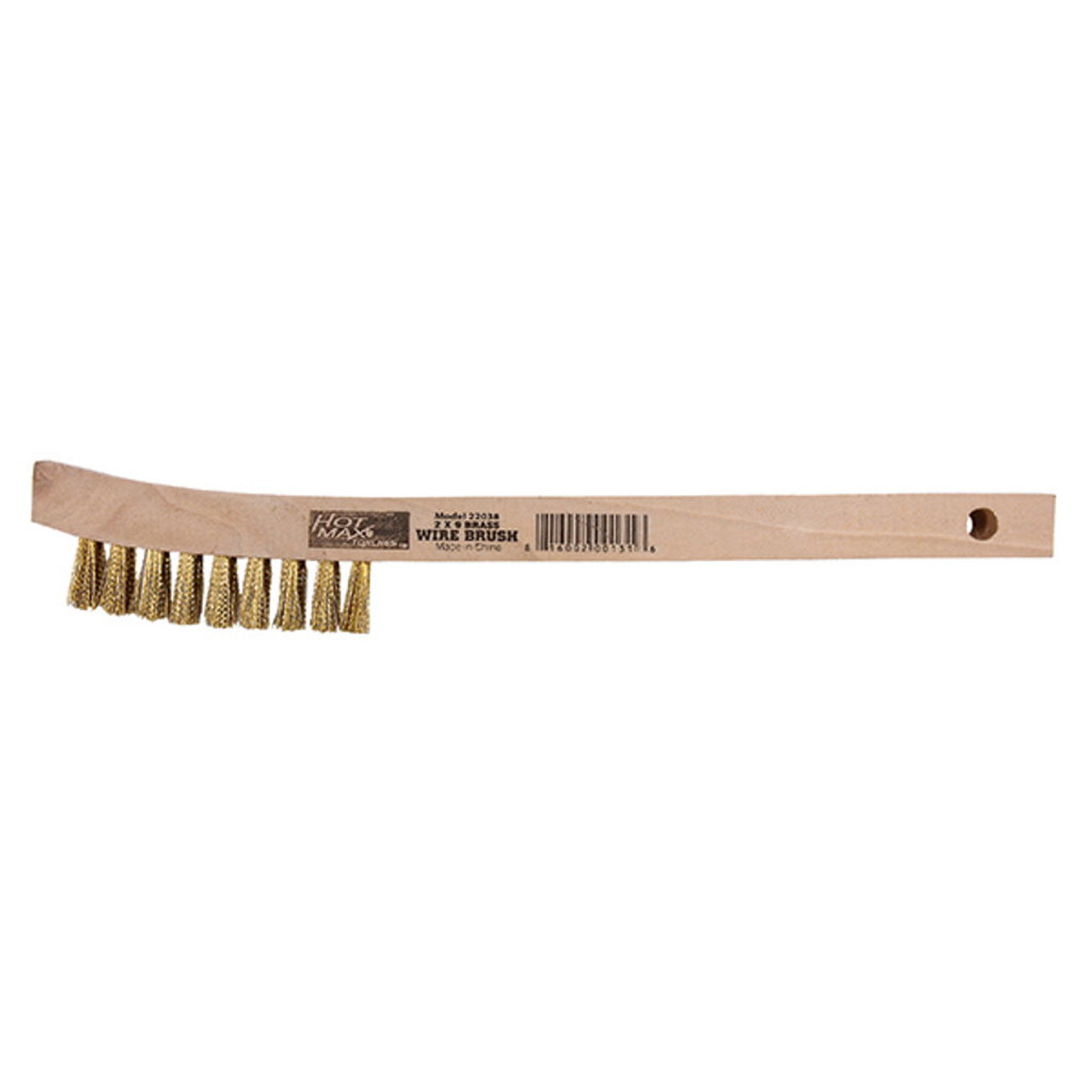 Hot Max 2 X 9 Curved Handle Brass Wire Brush - 8-5/8