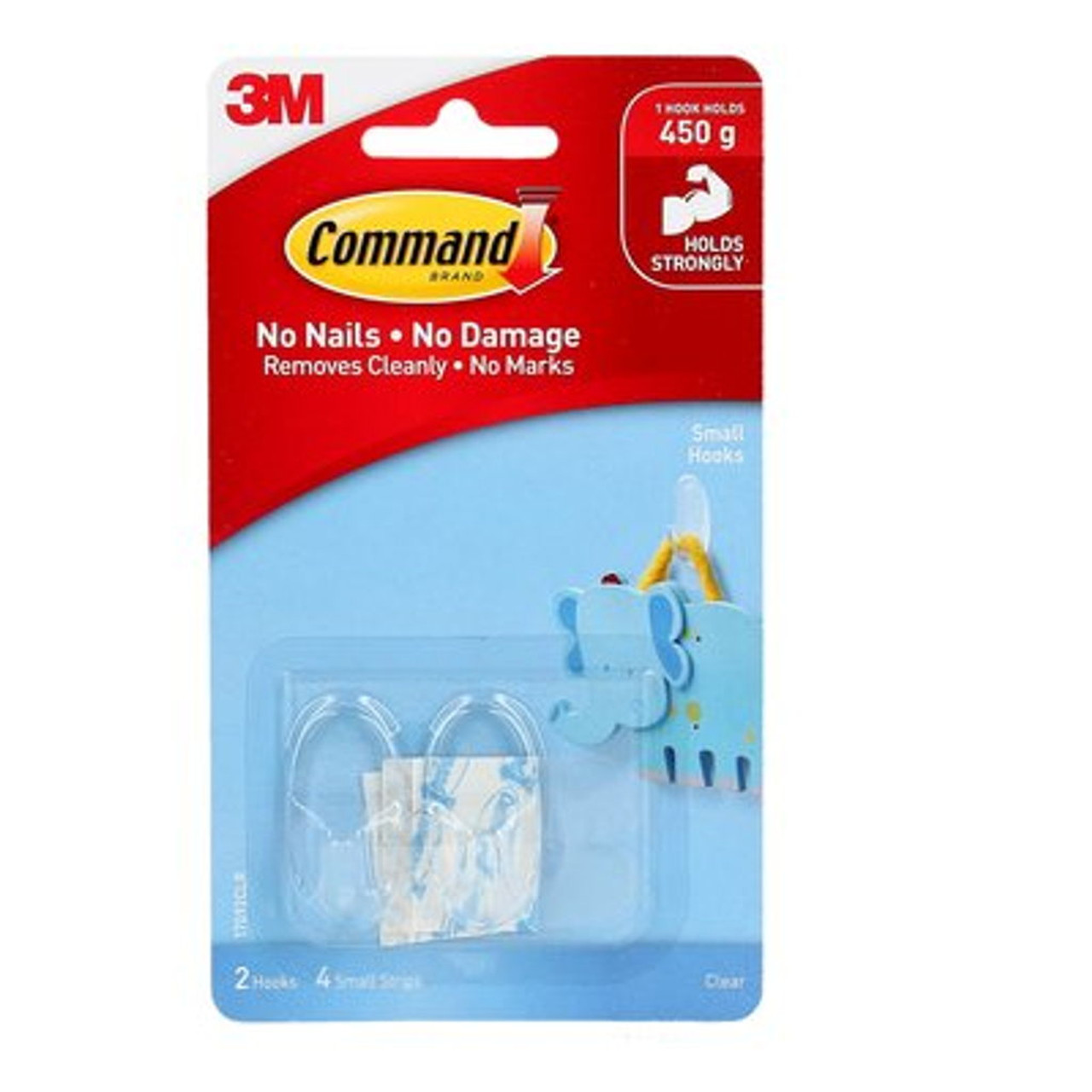 3M COMMAND Clear Hook Large Medium Small Hanging With Clear Strips