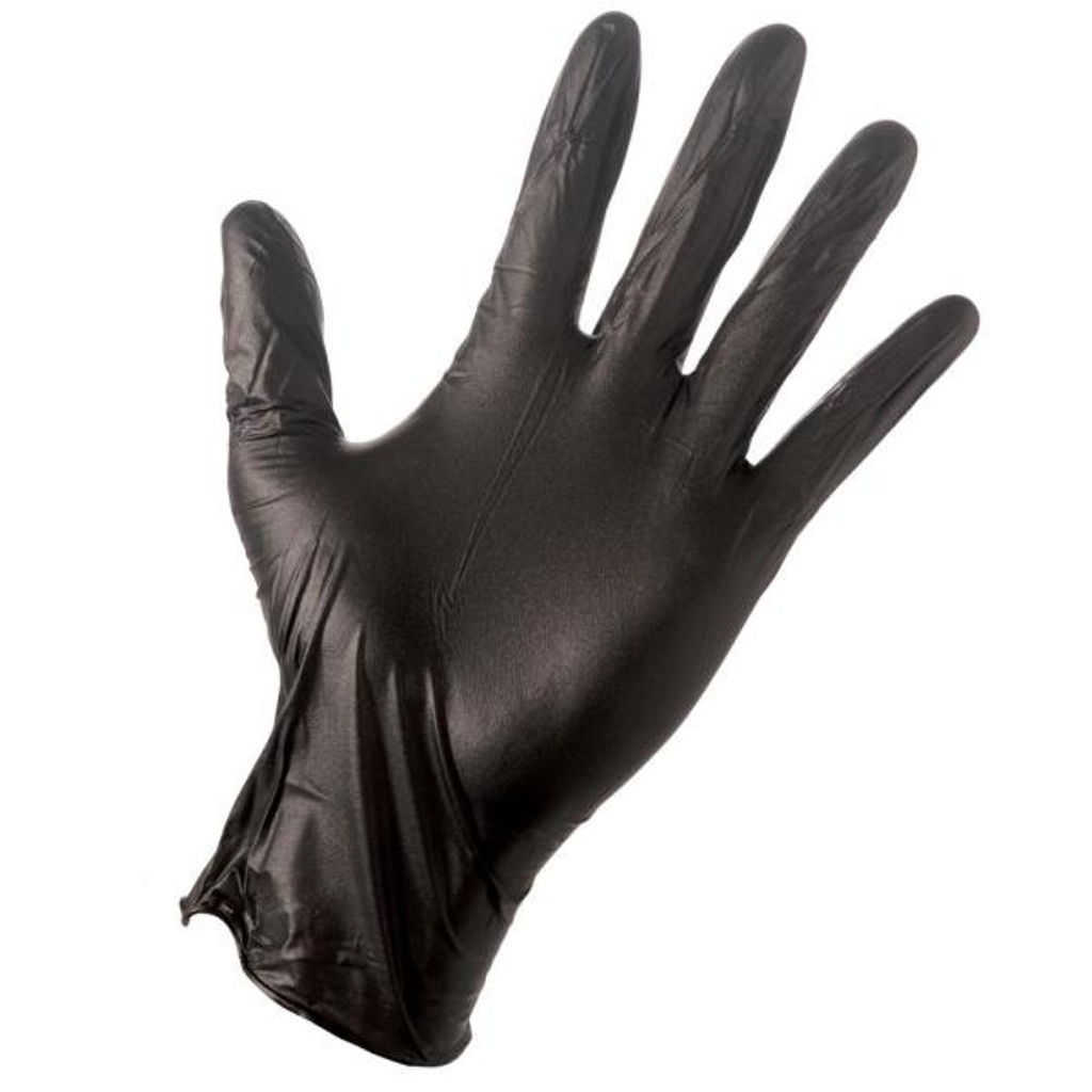 Grease Monkey Disposable Black Nitrile Gloves Large 100 ct