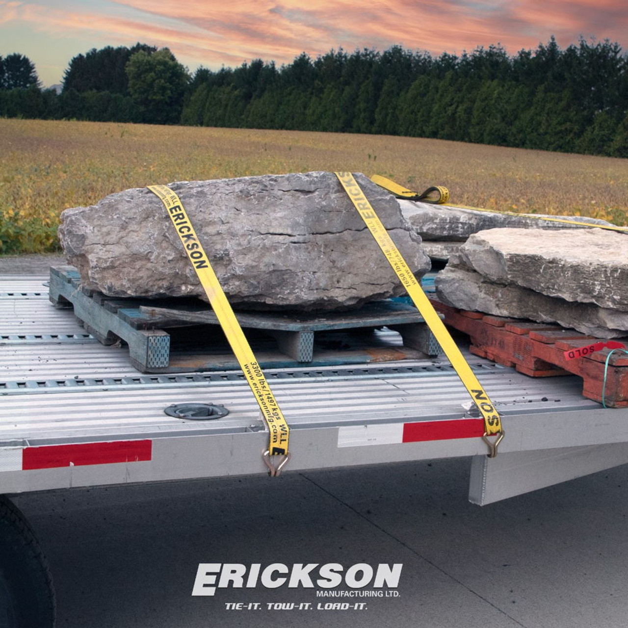 Erickson 2 X 27' Ratchet Strap with Double J-Hooks