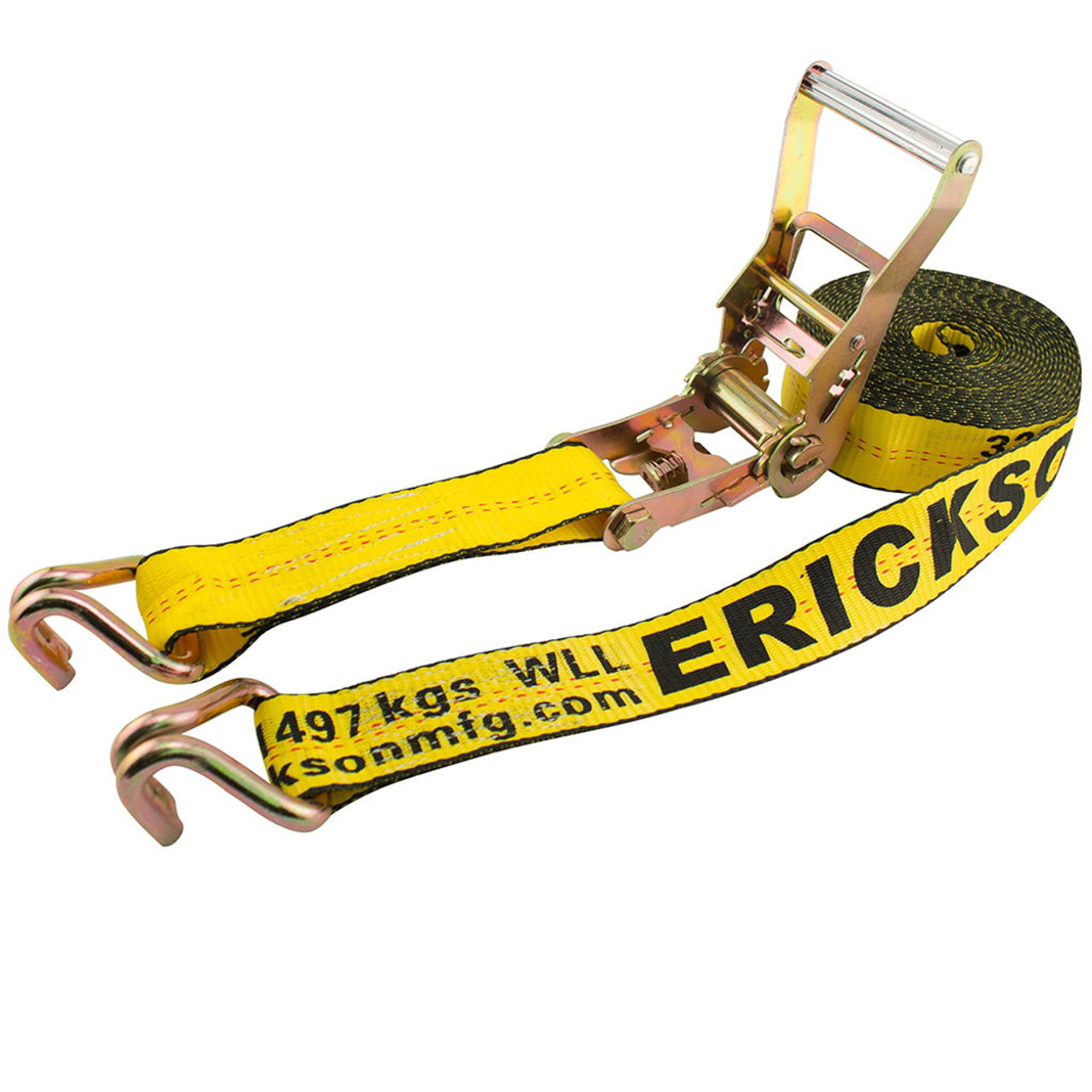 Erickson 2 X 27' Ratchet Strap with Double J-Hooks