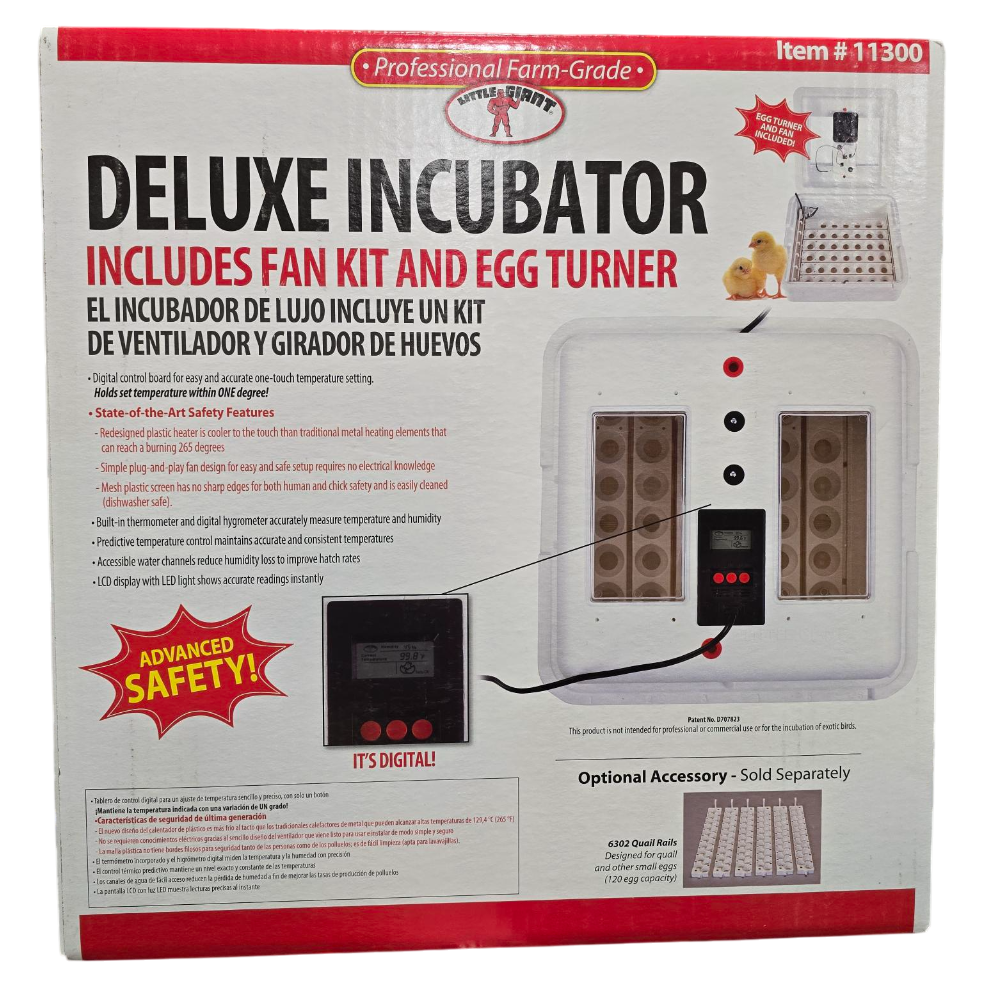 Little Giant Deluxe Incubator with Egg Turner - White